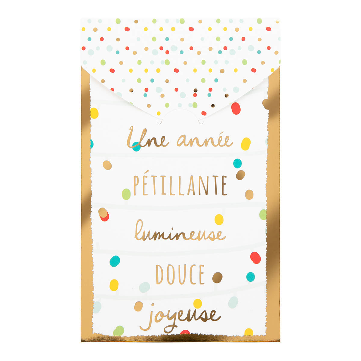 Tarjeta de felicitación sorpresa guirnalda