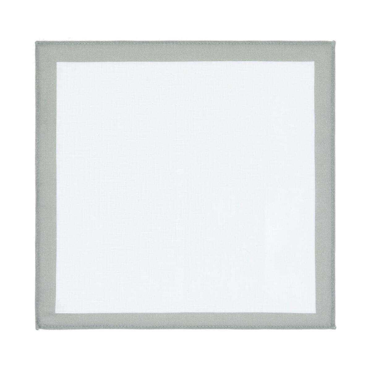 Pochette de costume en lin Blanc et gris 1