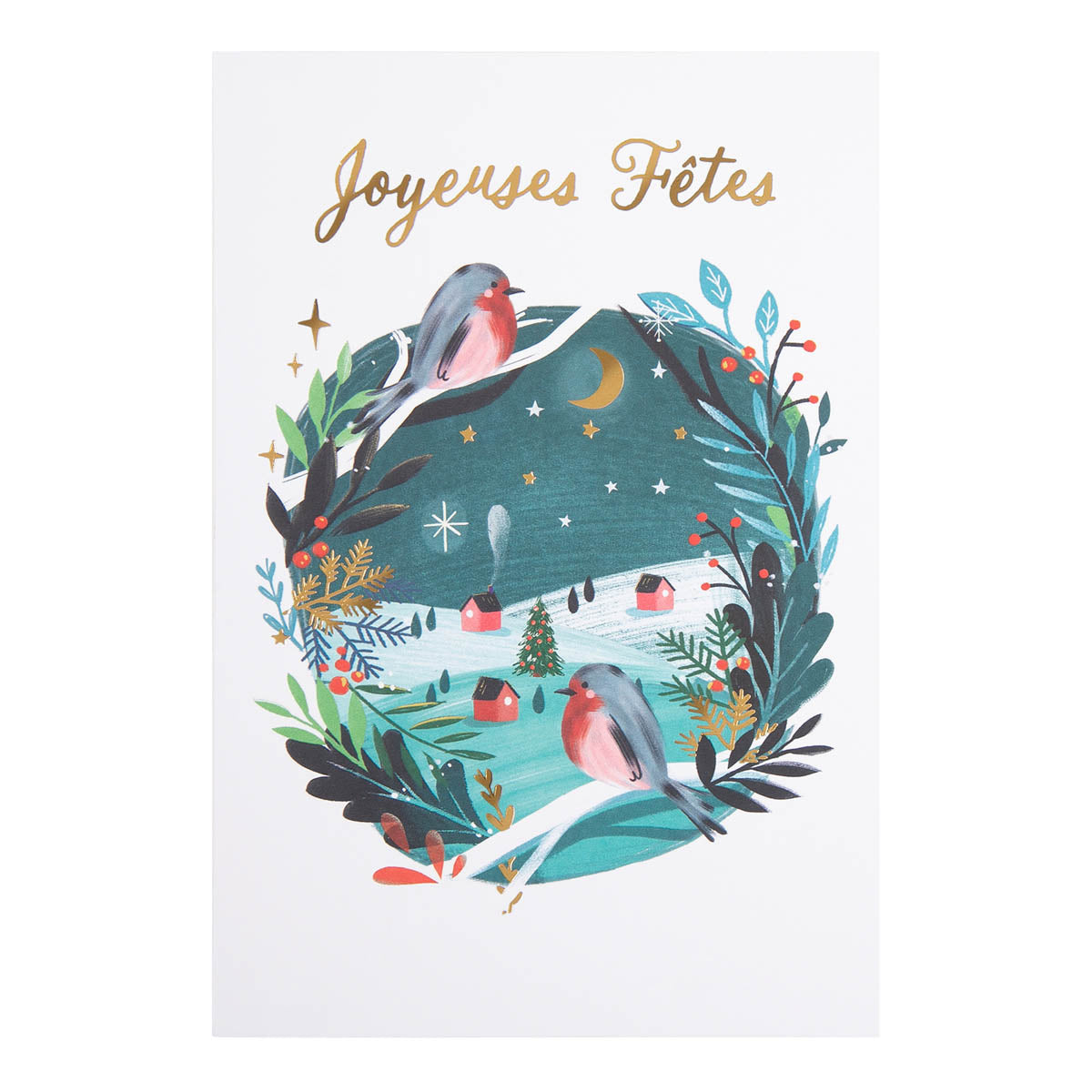 Tarjeta de felicitación de Navidad de Red Gorge