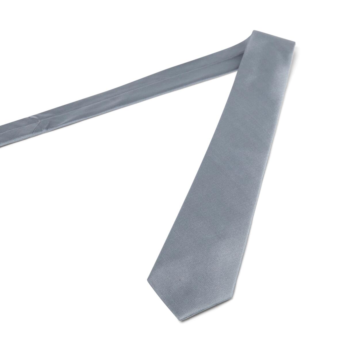 Cravate twill en soie Gris foncé / 7.5 cm 3