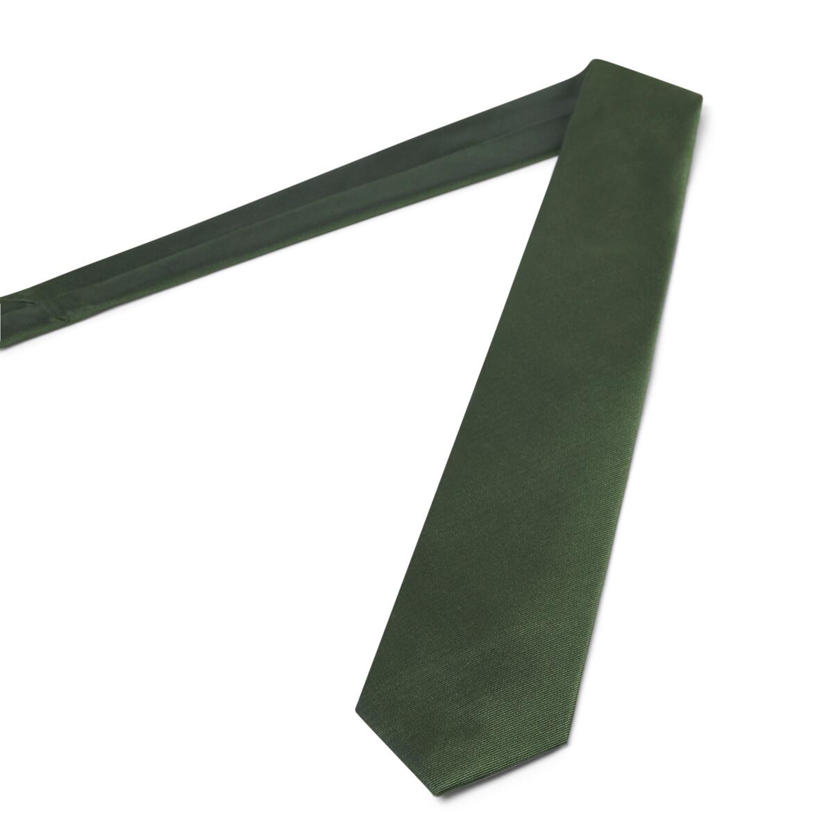 Cravate twill en soie Kaki / 7.5 cm 3