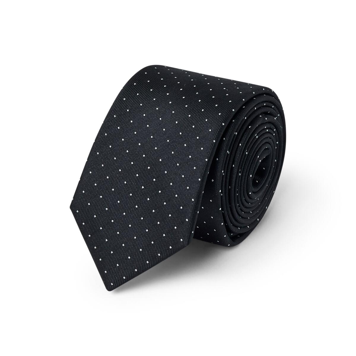 Cravate à motifs géométriques Noir blanc poids / 6cm 1