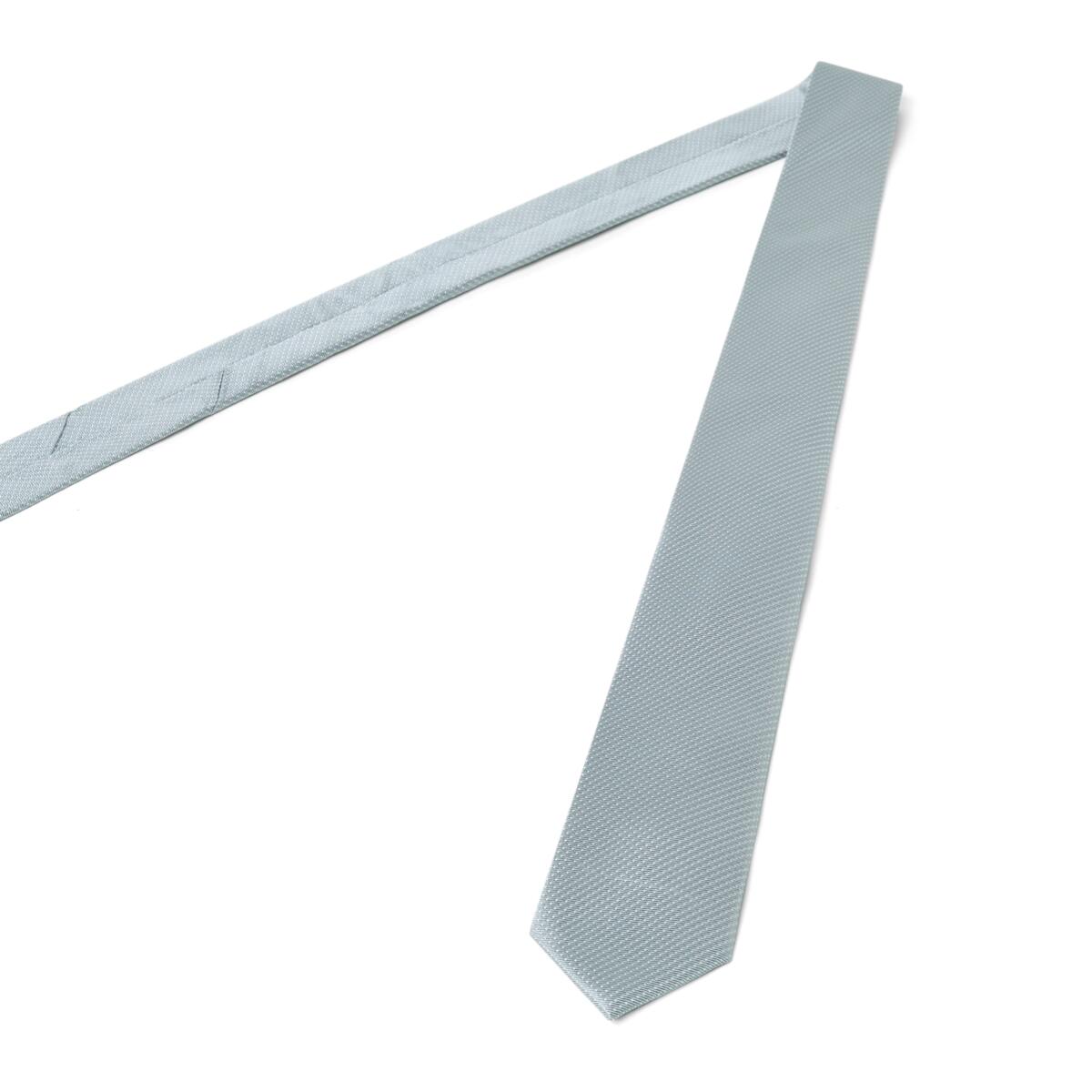 Cravate texturée en soie Gris clair / 6 cm 3