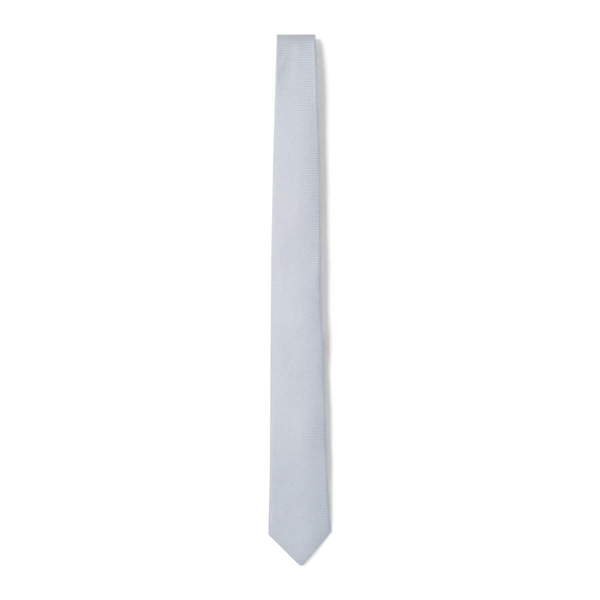 Cravate unie Gris natté / 6 cm 2