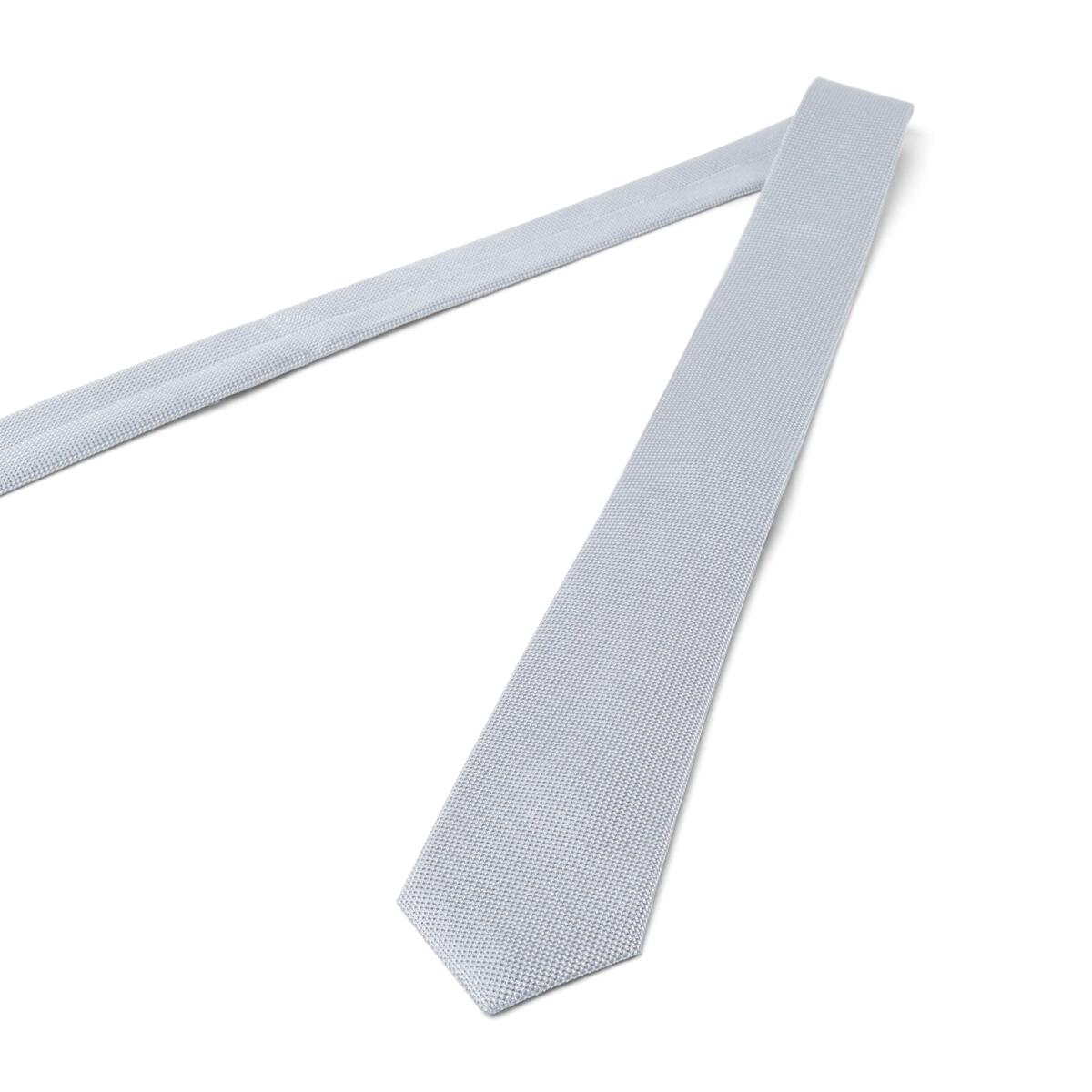 Cravate unie Gris natté / 6 cm 3