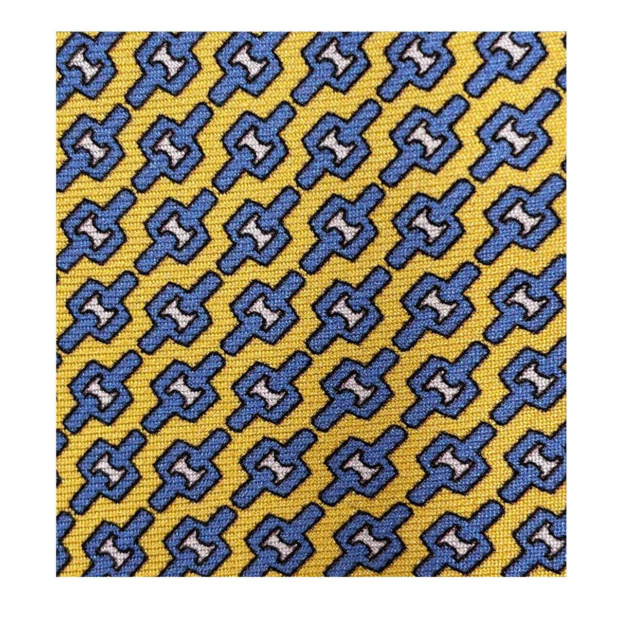 Cravate twill en soie Jaune / 7.5 cm 5