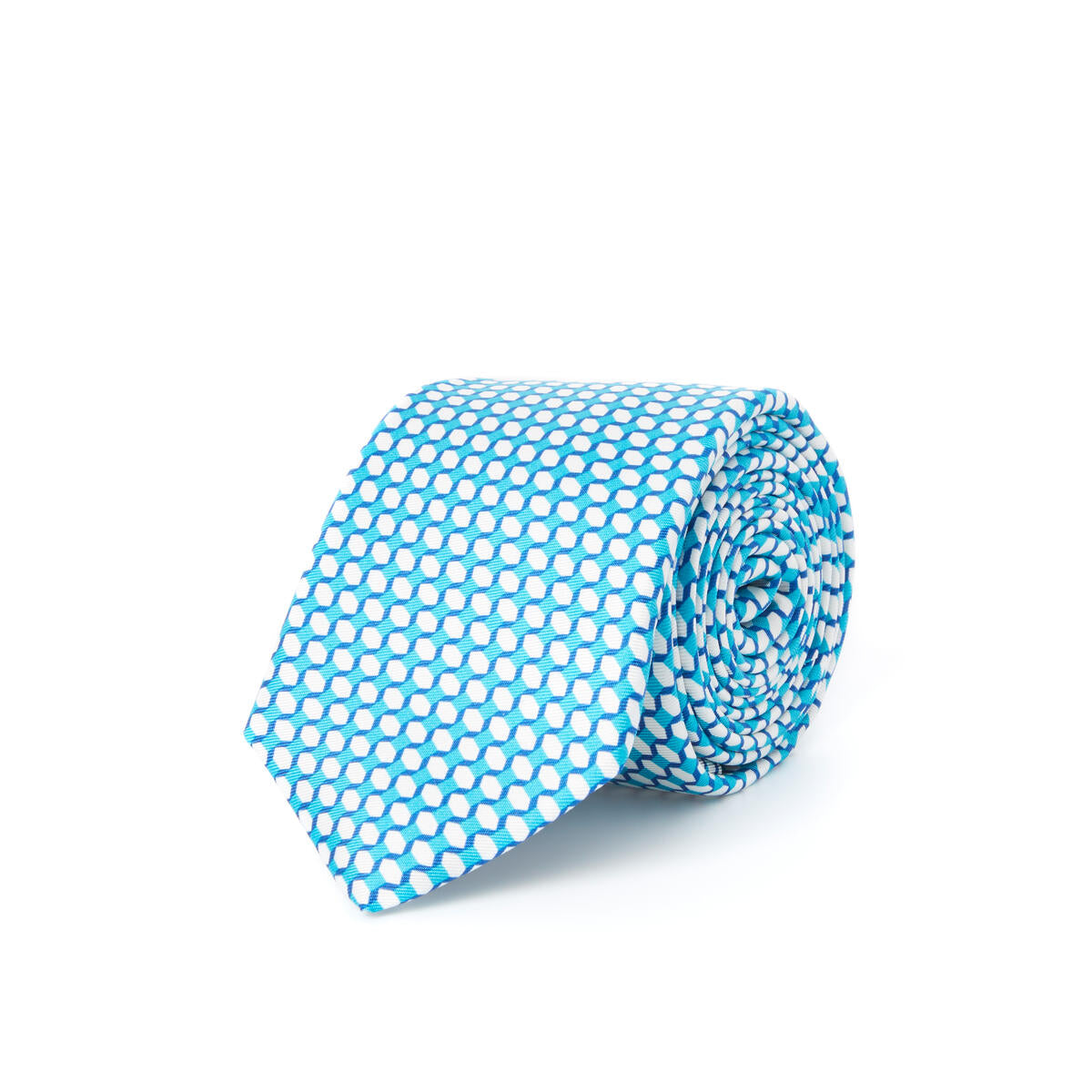 Cravate twill en soie Bleu clair / 7.5 cm 1