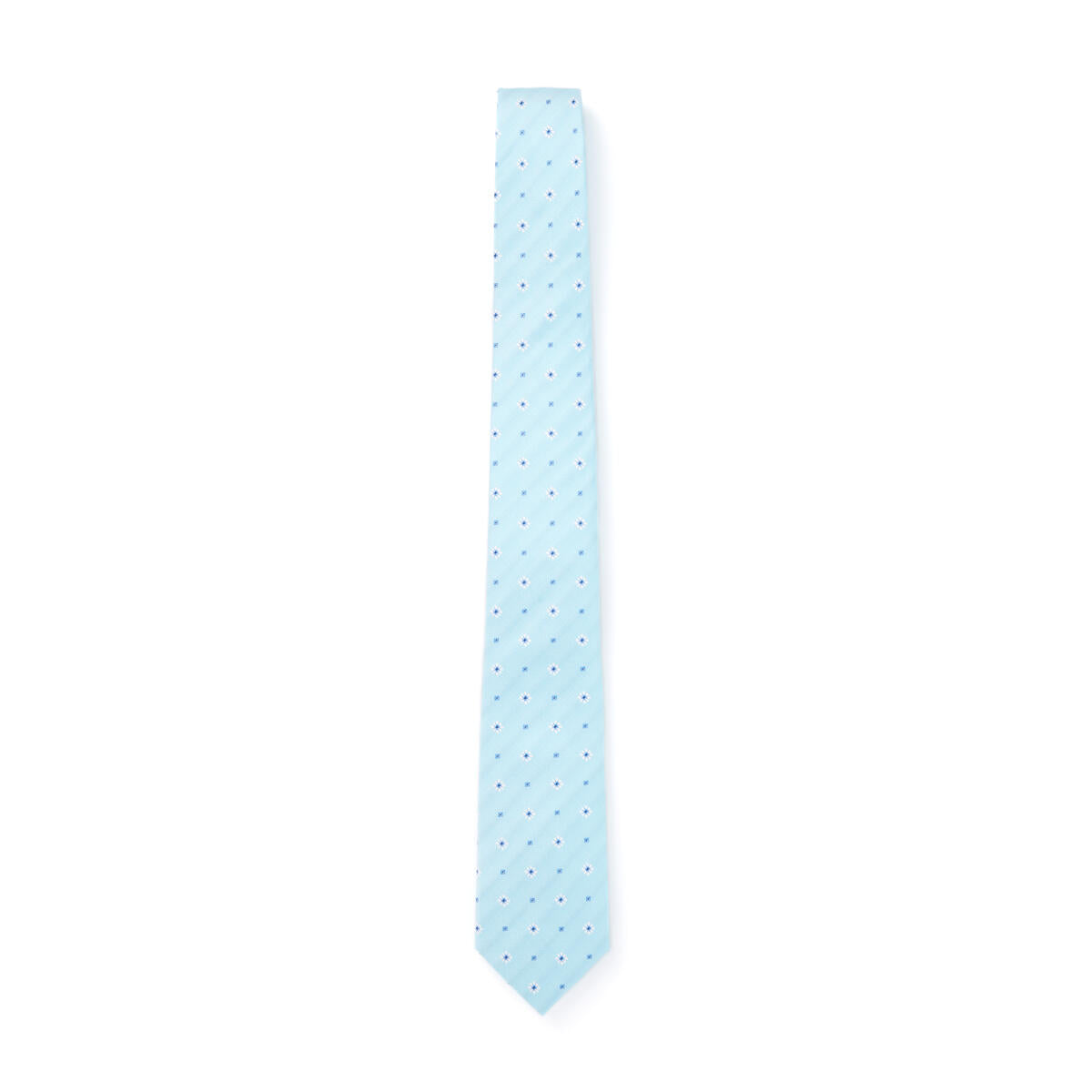 Cravate jacquard en soie Bleu dur / 7 cm 2