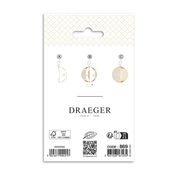 Boule en Nids d'abeille réutilisable - Spécial Réveillon - 8x14 cm