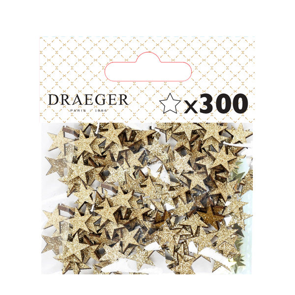 Confettis en papier - Blanc et or - 8,5x7,5 cm - Paillettes dorés