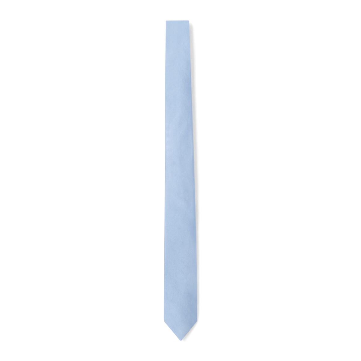 Cravate satin en soie Bleu clair / 6 cm 2