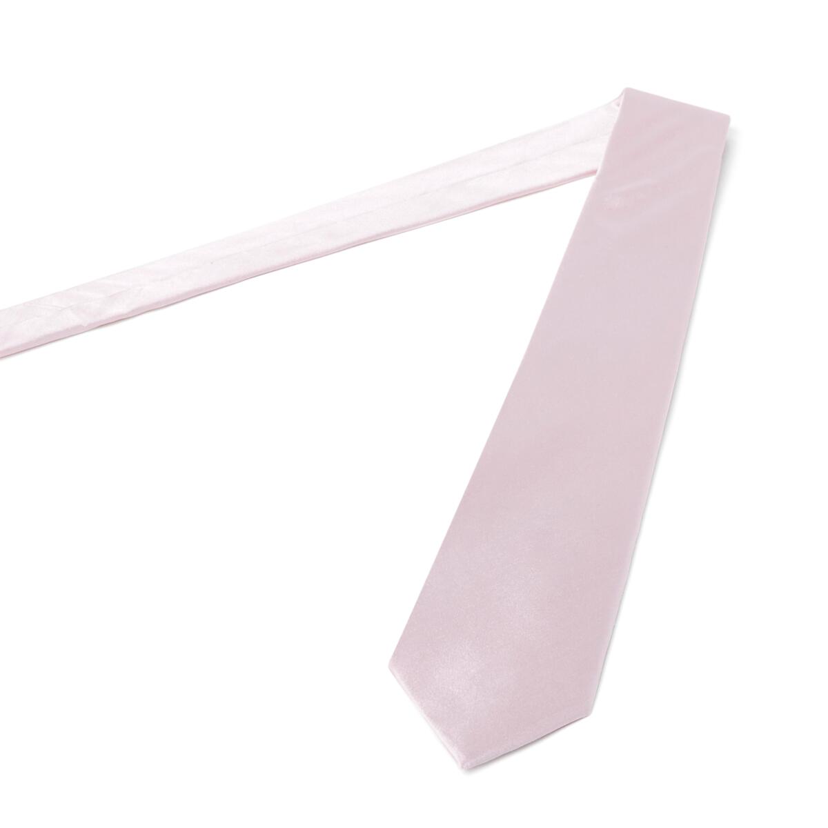 Cravate satin en soie Rose / 7.5 cm 3