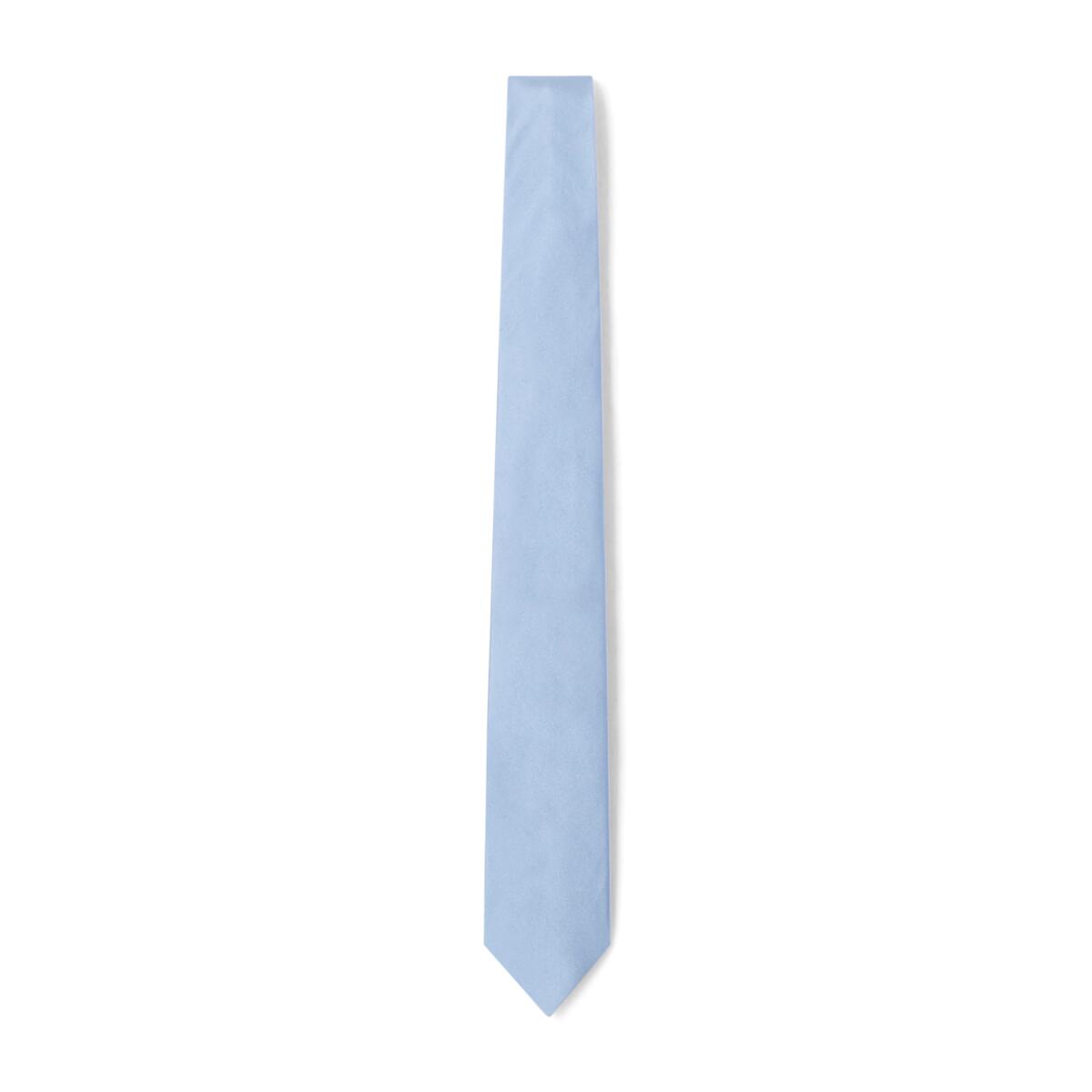 Cravate satin en soie Bleu clair / 7.5 cm 2