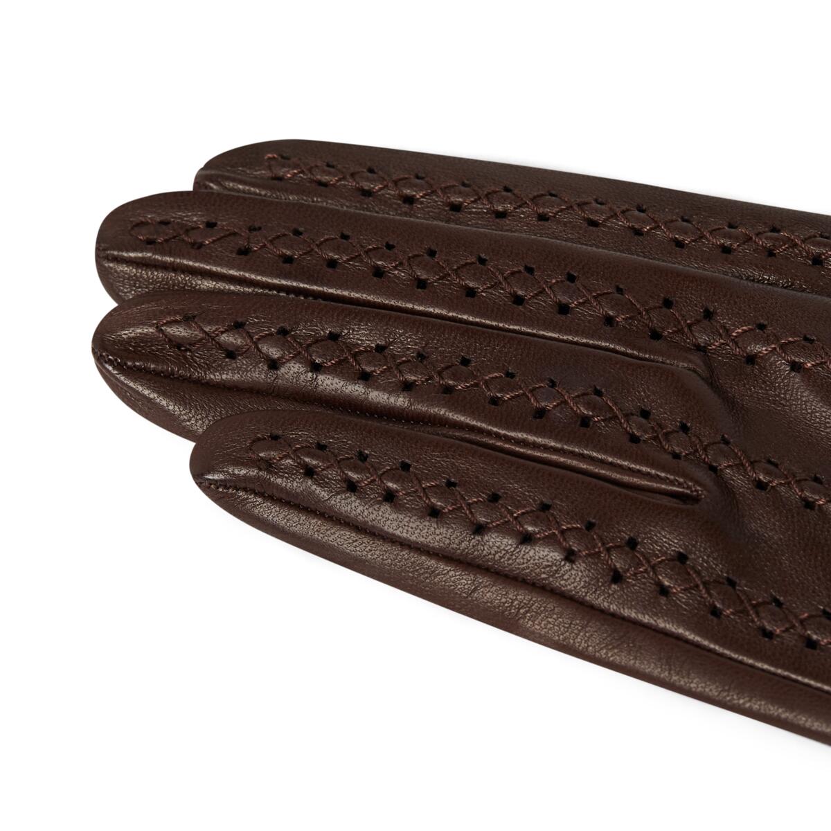 Gants en cuir à lacets Marron / M/L 3