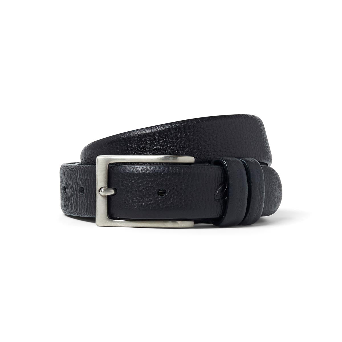 Ceinture homme en cuir grainé - Noir