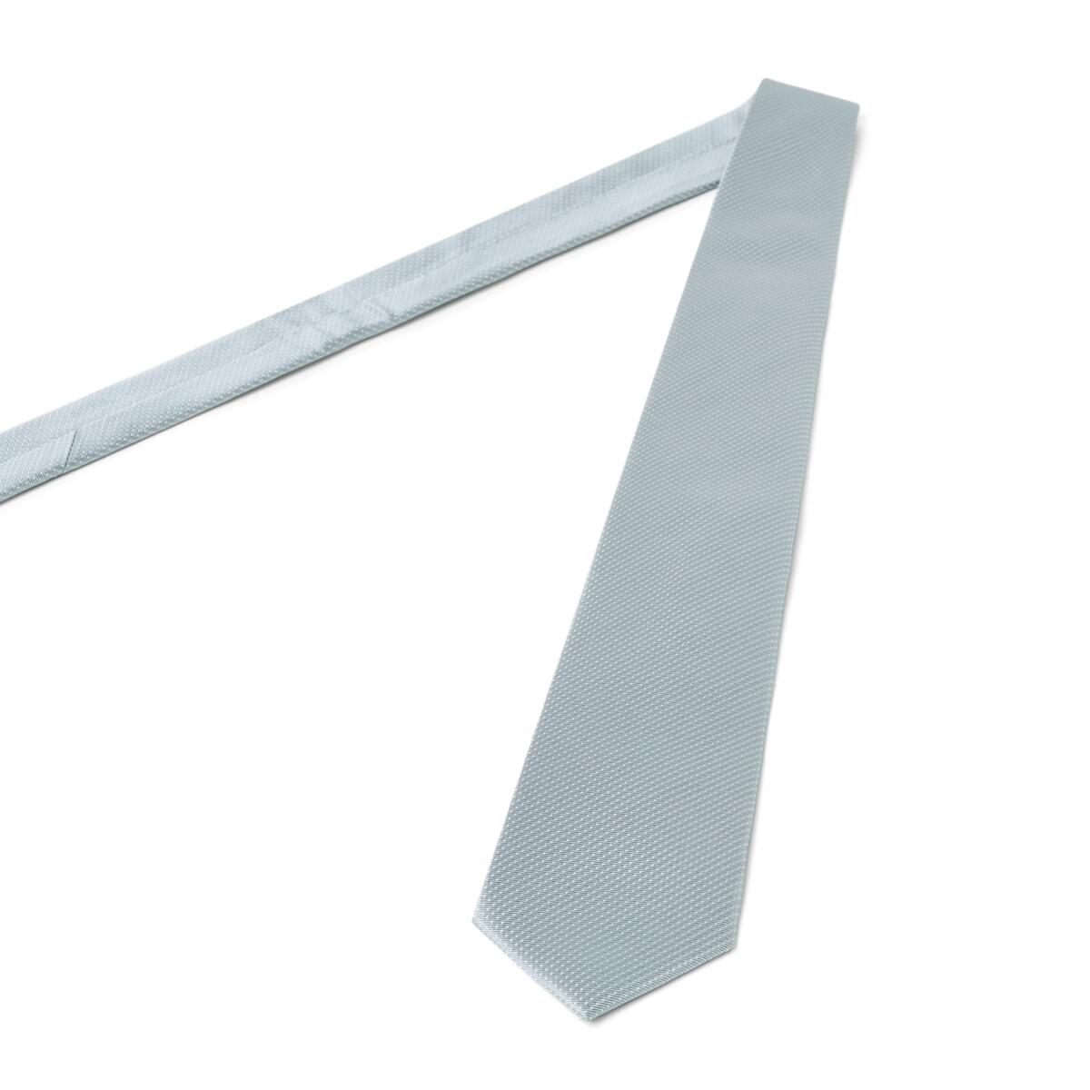 Cravate texturée en soie Gris clair / 7.5 cm 3