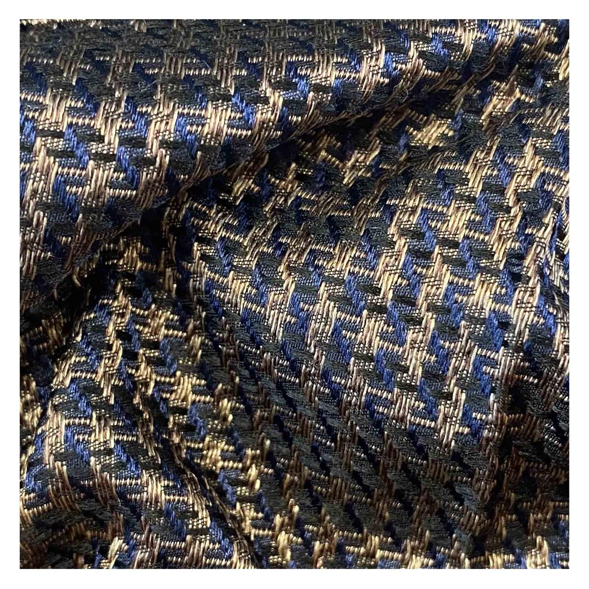 Cravate soie à motif Marine pied de poule 1