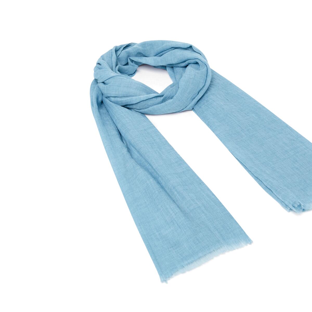 Chèche uni Bleu ciel 2