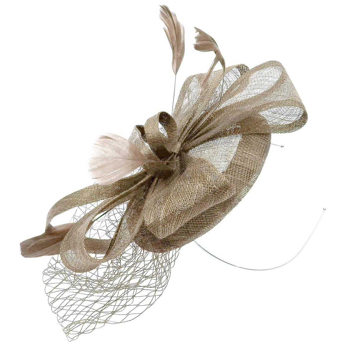 Fascinator à plumes - Uni - Femme - Chapeau de fête de mariage - Taille unique