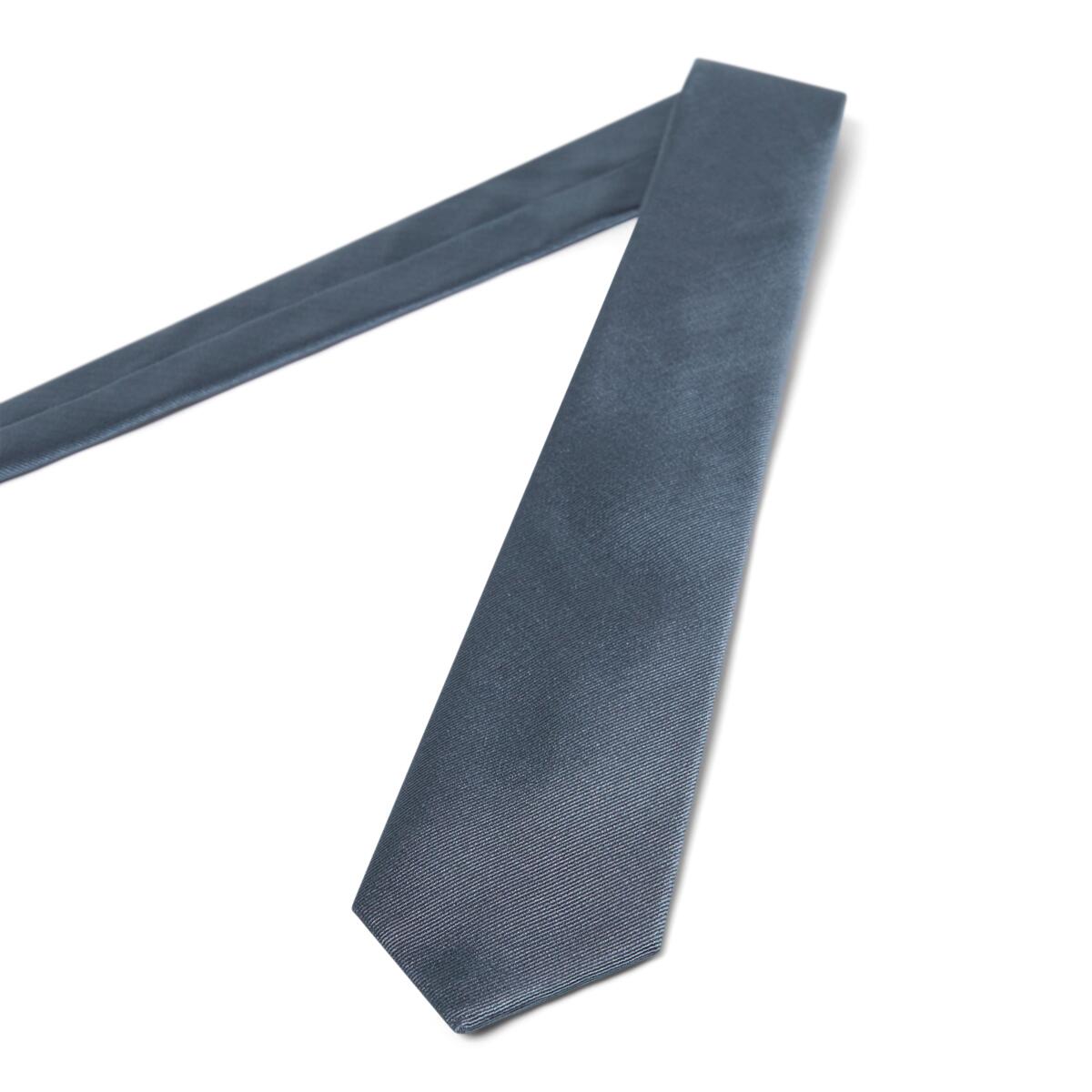 Cravate twill en soie Gris / 6 cm 3