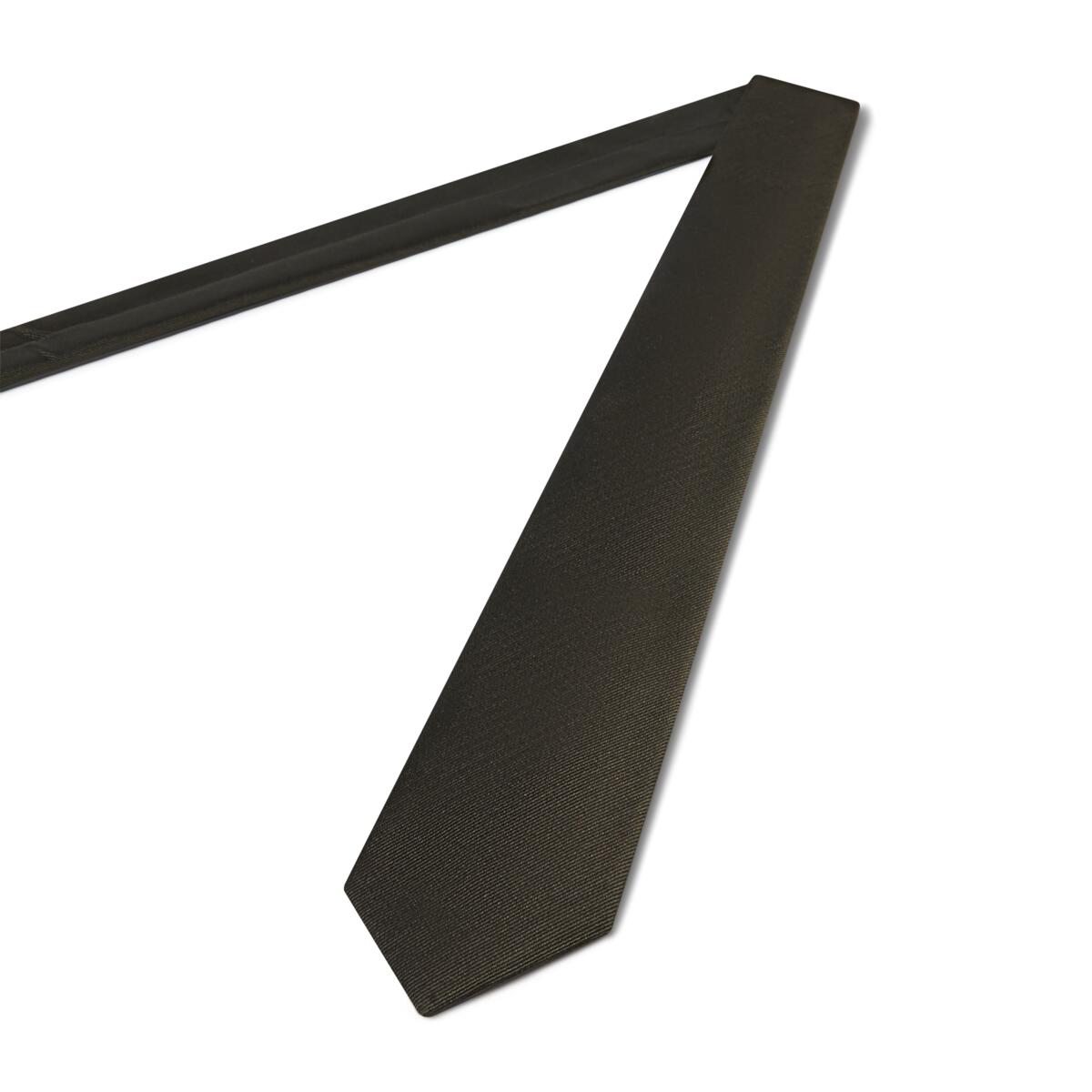 Cravate twill en soie Kaki 2 / 6 cm 3