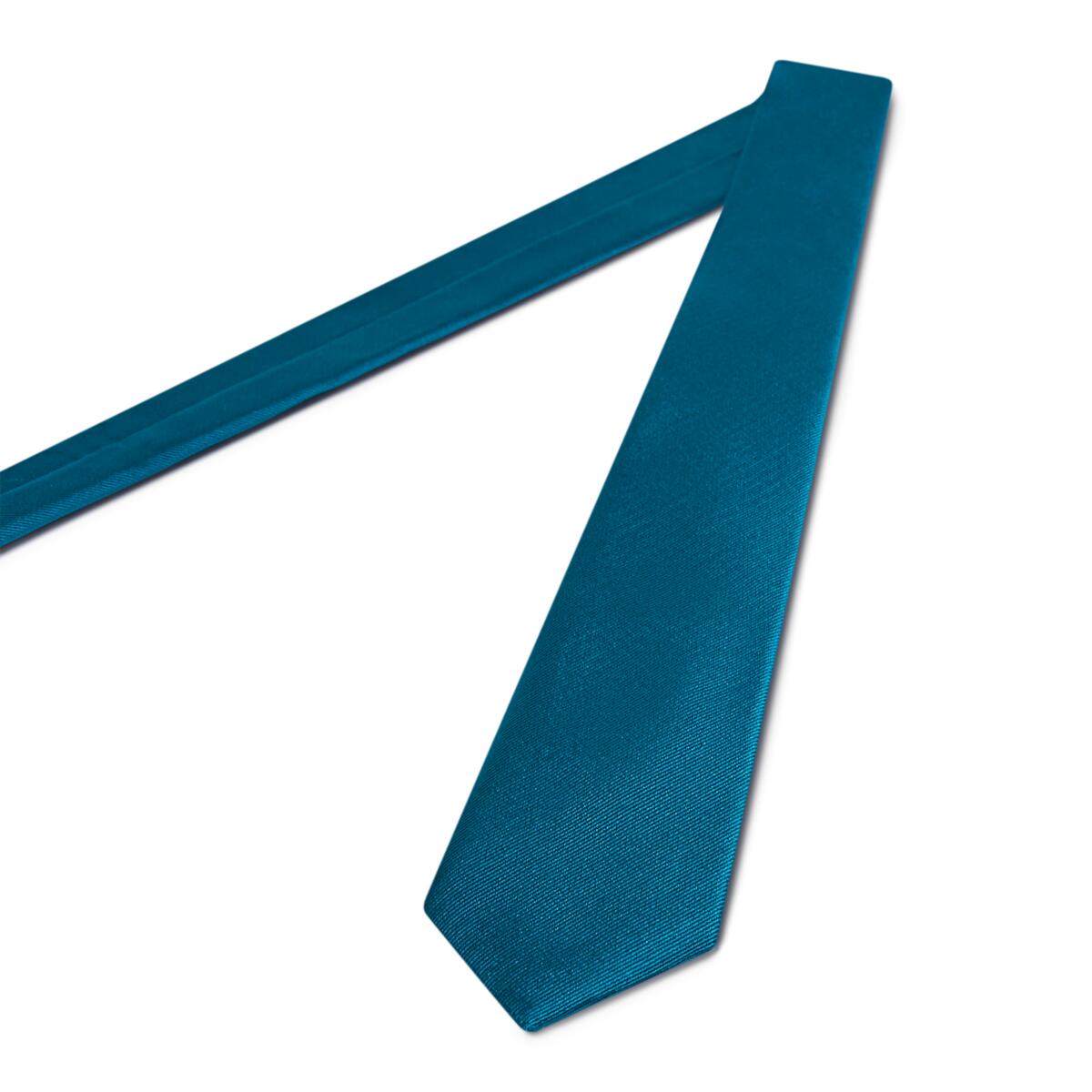 Cravate twill en soie Bleu canard / 6 cm 3