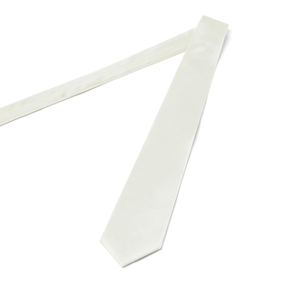 Cravate twill en soie Crème / 6 cm 3