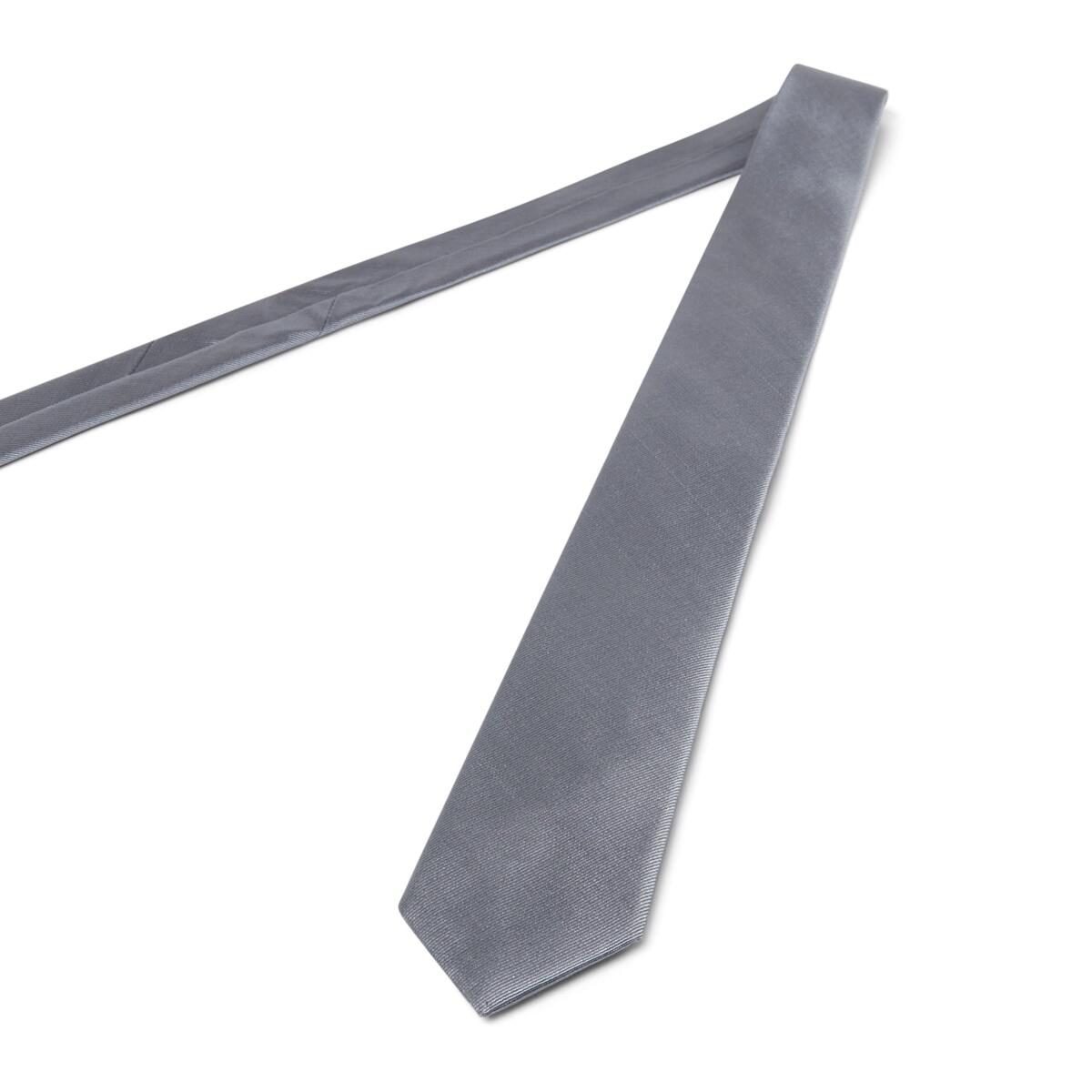 Cravate twill en soie Gris foncé / 6 cm 3