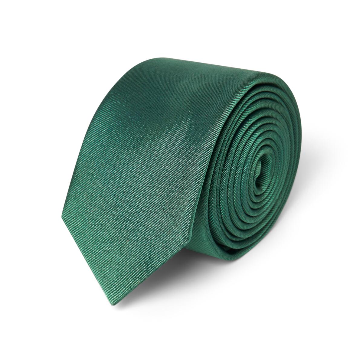 Cravate twill en soie Vert bouteille / 6 cm 1