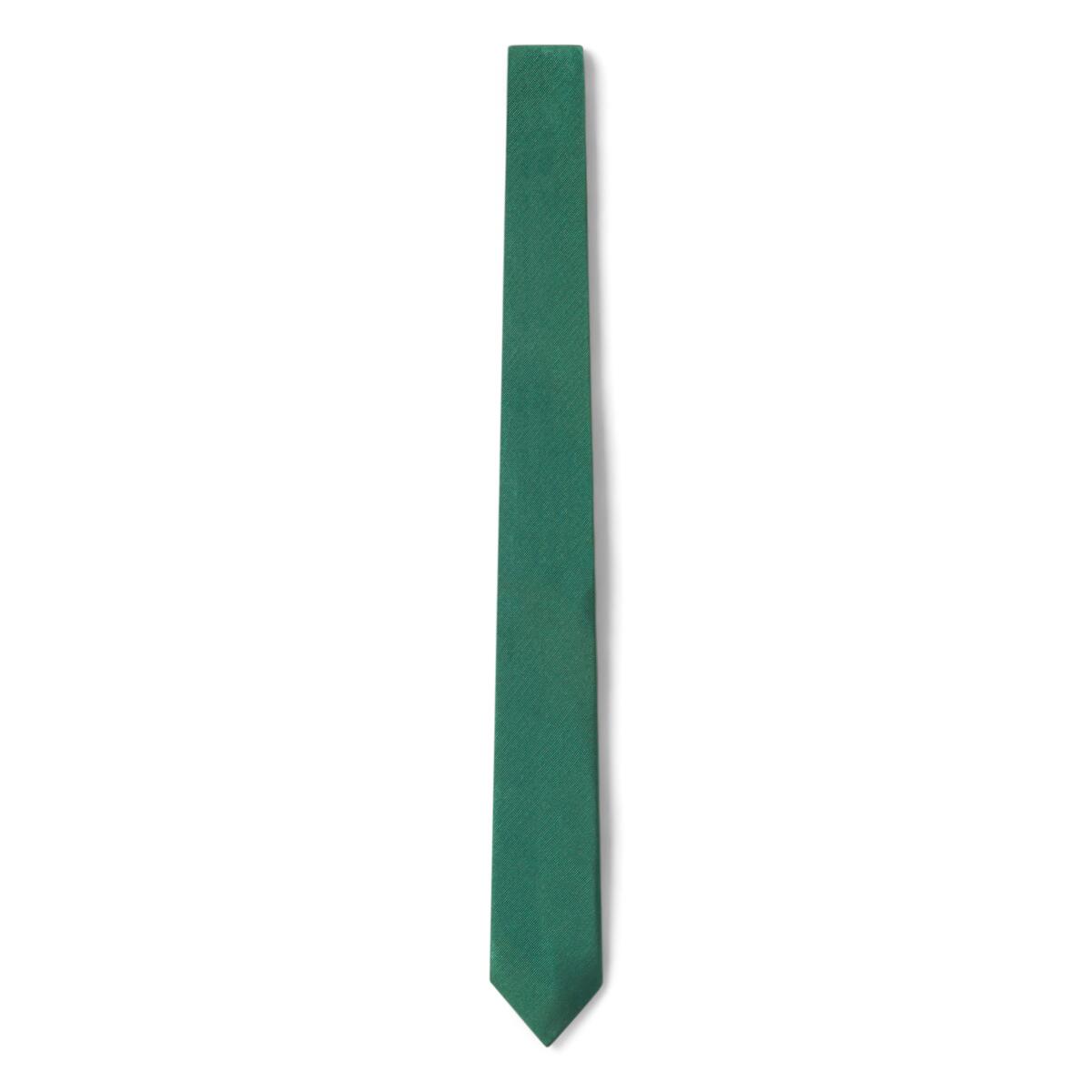 Cravate twill en soie Vert bouteille / 6 cm 2