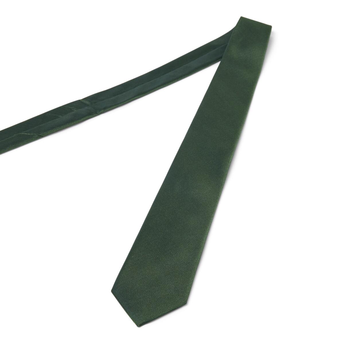 Cravate twill en soie Kaki / 6 cm 3