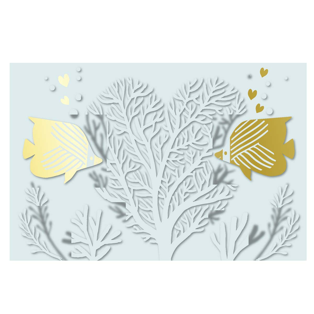 Tarjeta de felicitación con patrón de venenos - Azul