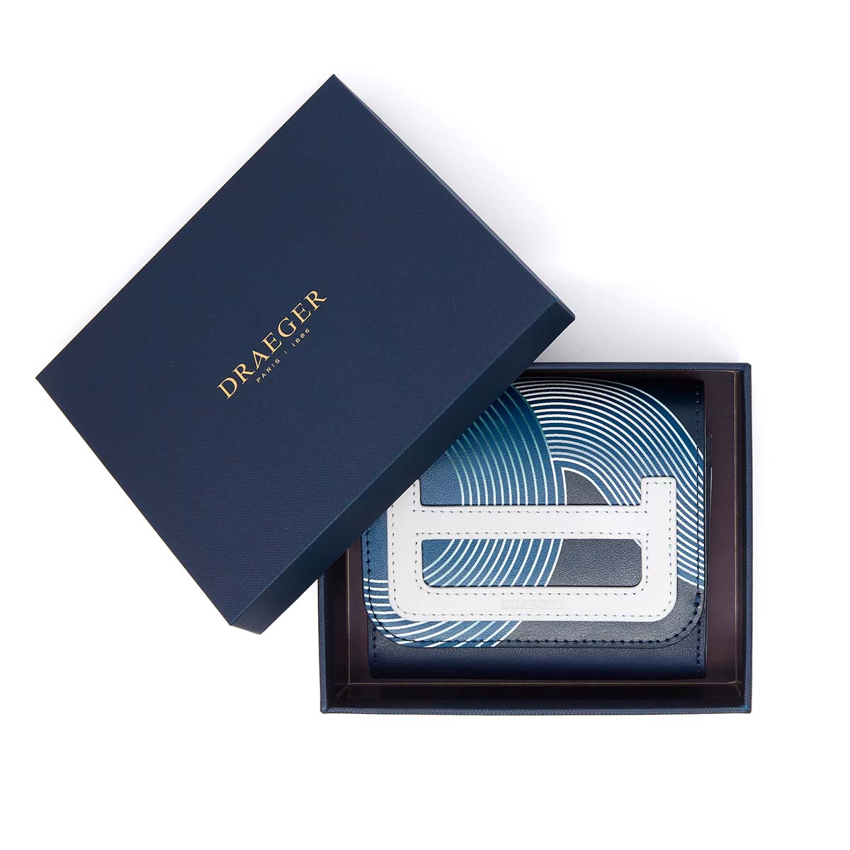 Porte-monnaie Femme à rabat en cuir - Bleu