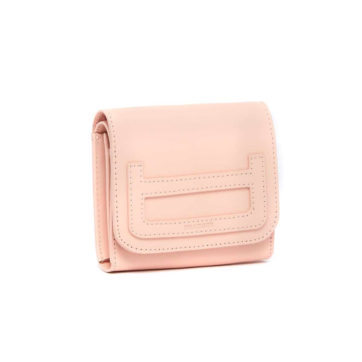 Porte-monnaie femme à rabat 100% cuir - A fermeture Rose 1