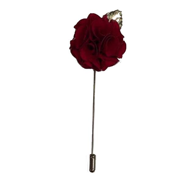Boutonnière à fleur - 5 coloris - Homme - 9x3,5 cm
