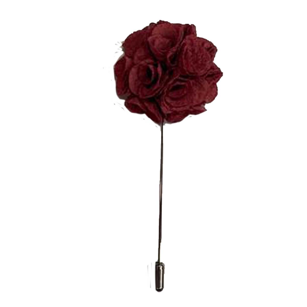 Boutonnière à fleur - 5 coloris - Homme - 9x3,5 cm