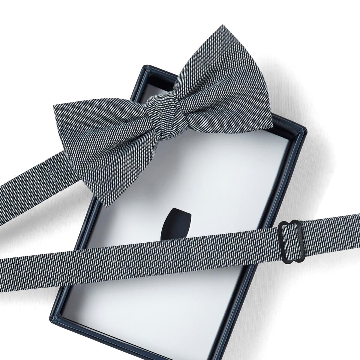 Nœud papillon chiné Noir 2