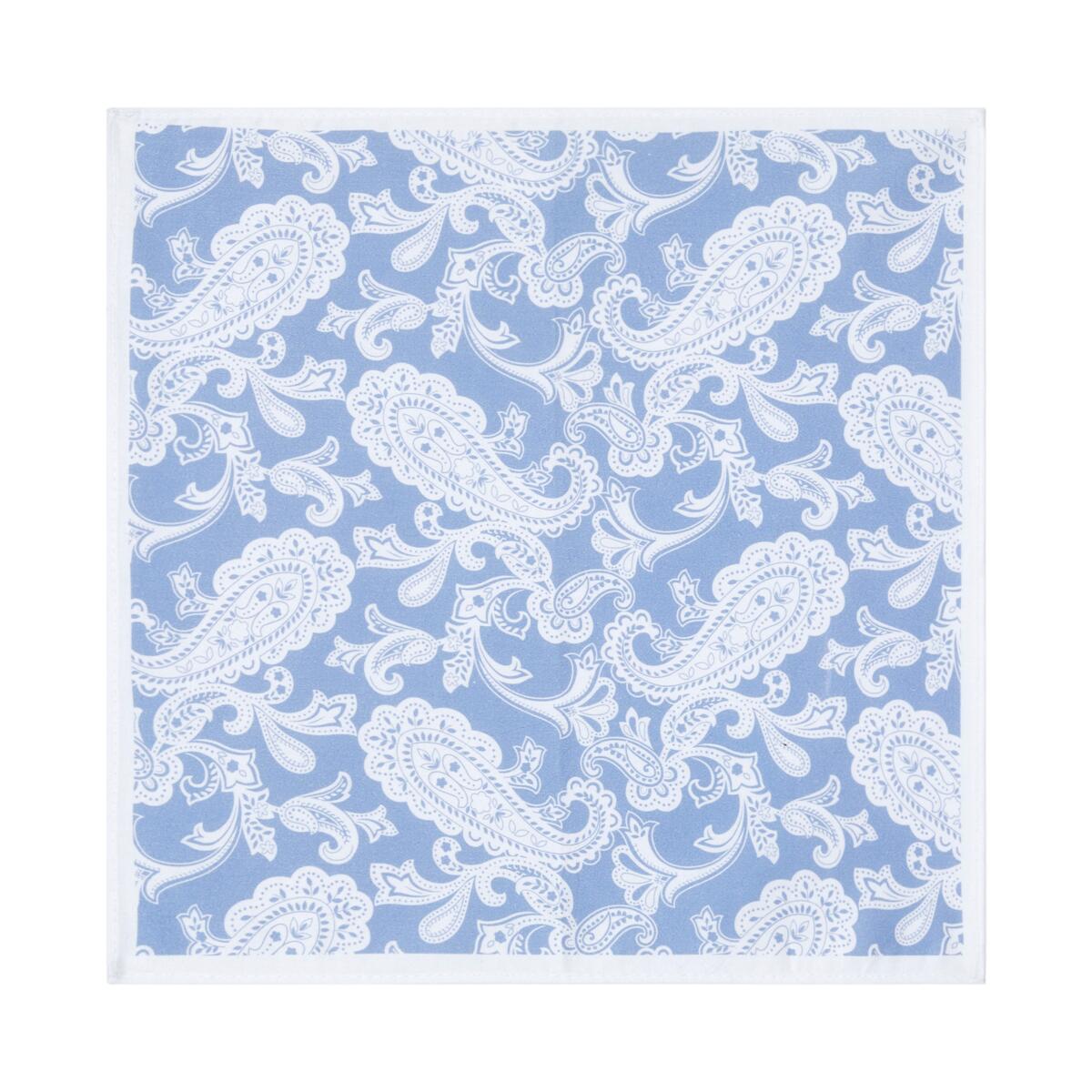 Pochette de costume en coton Bleu ciel 1