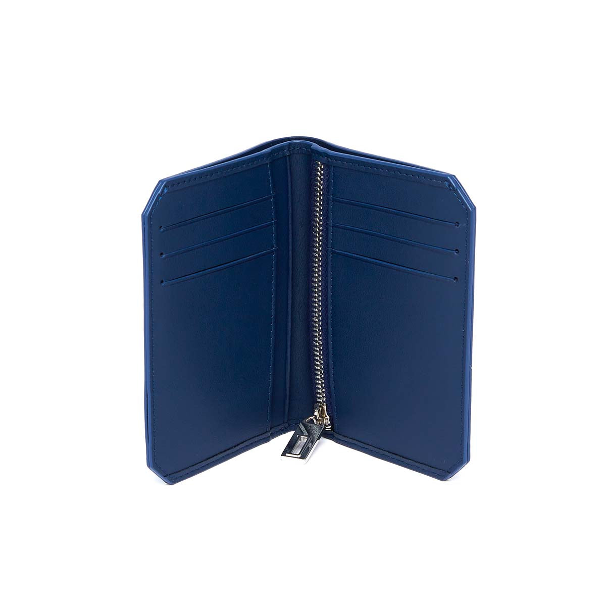 Grand portefeuille - Bleu - 6 compartiments - 100% cuir - Homme