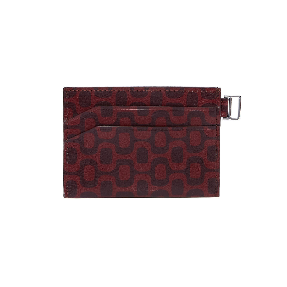 Porte-carte en cuir Bordeaux 1