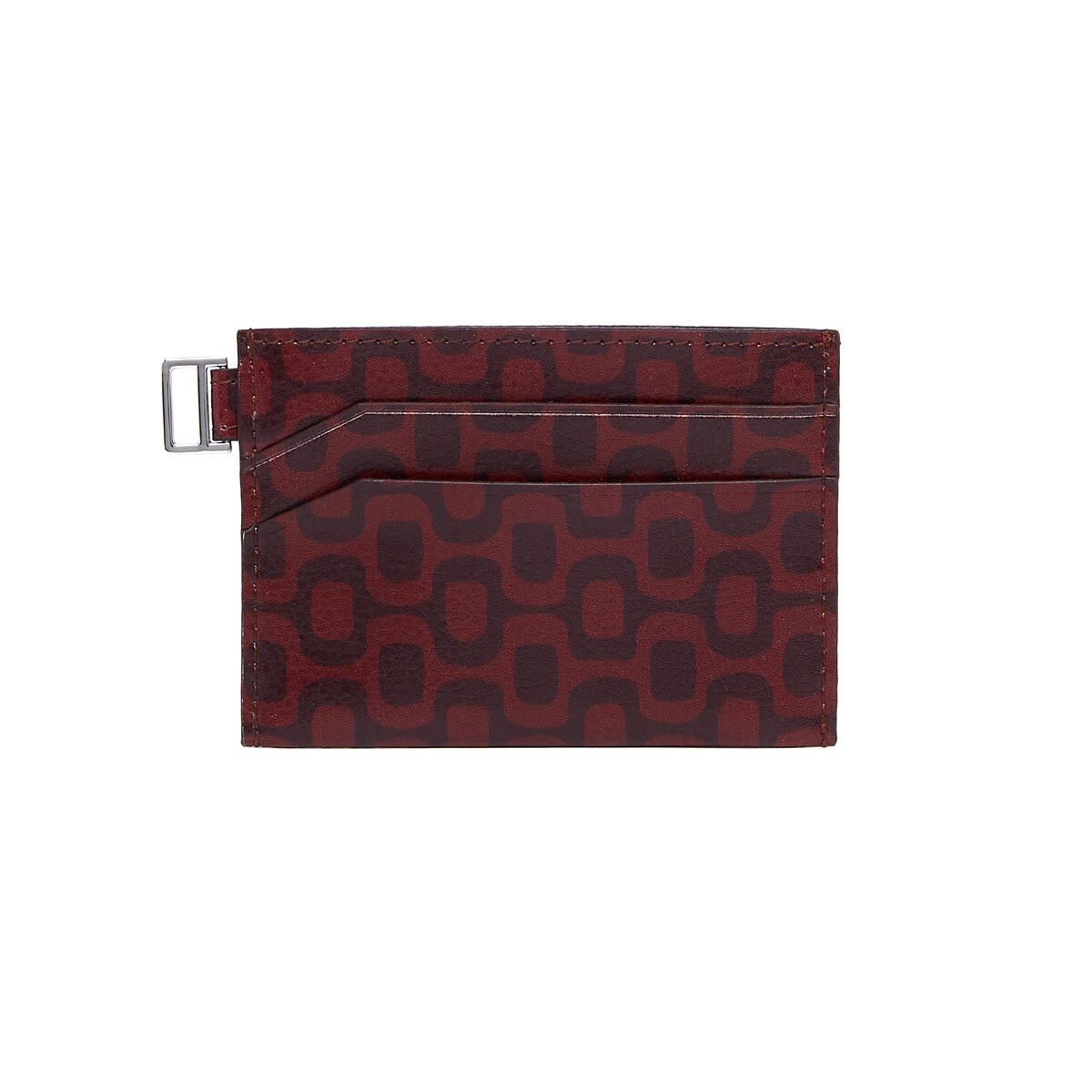 Porte-carte en cuir Bordeaux 3