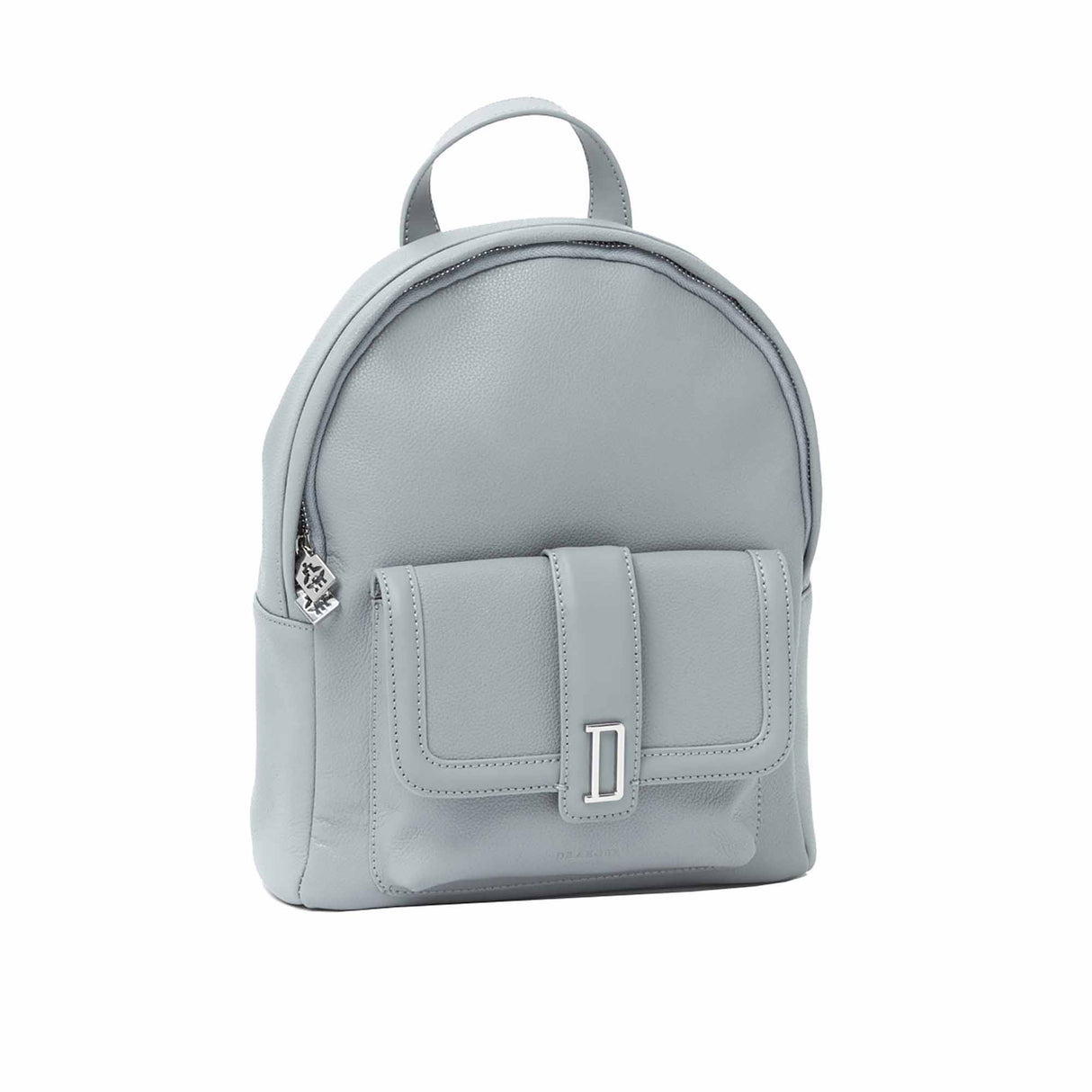 Sac à Dos en Cuir - Marine Gris avec Poche Extérieure