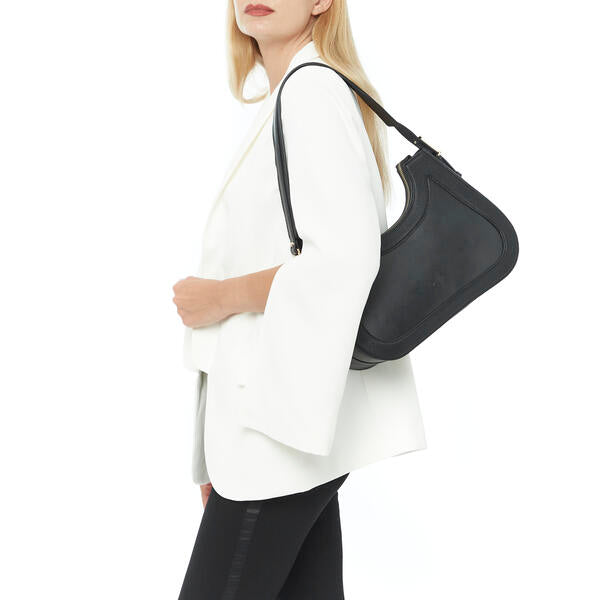 Sac à Main en Cuir Hélène Hobo Bleu - Double porté