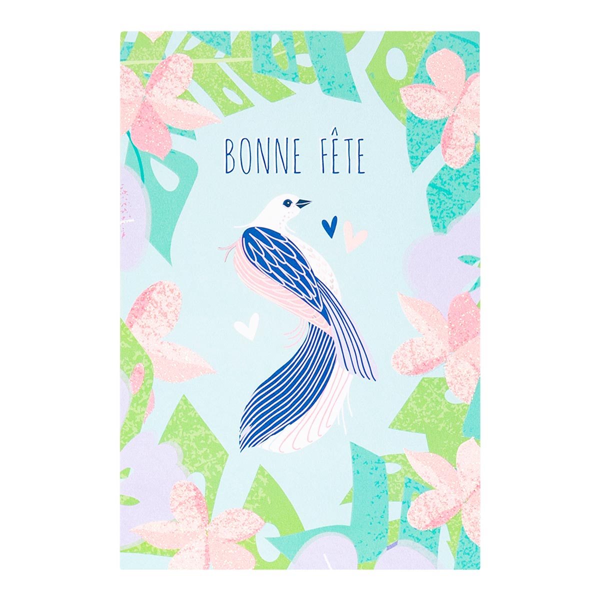 Carte bonne fête - Oiseau bleu