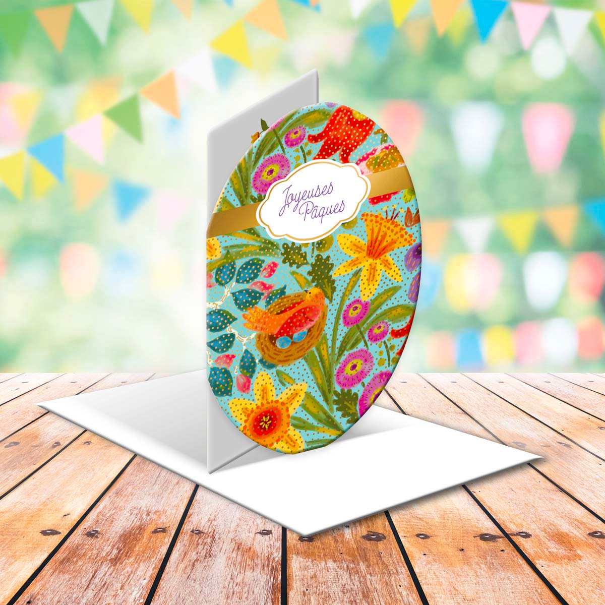 Tarjeta de Pascua - pollito suave