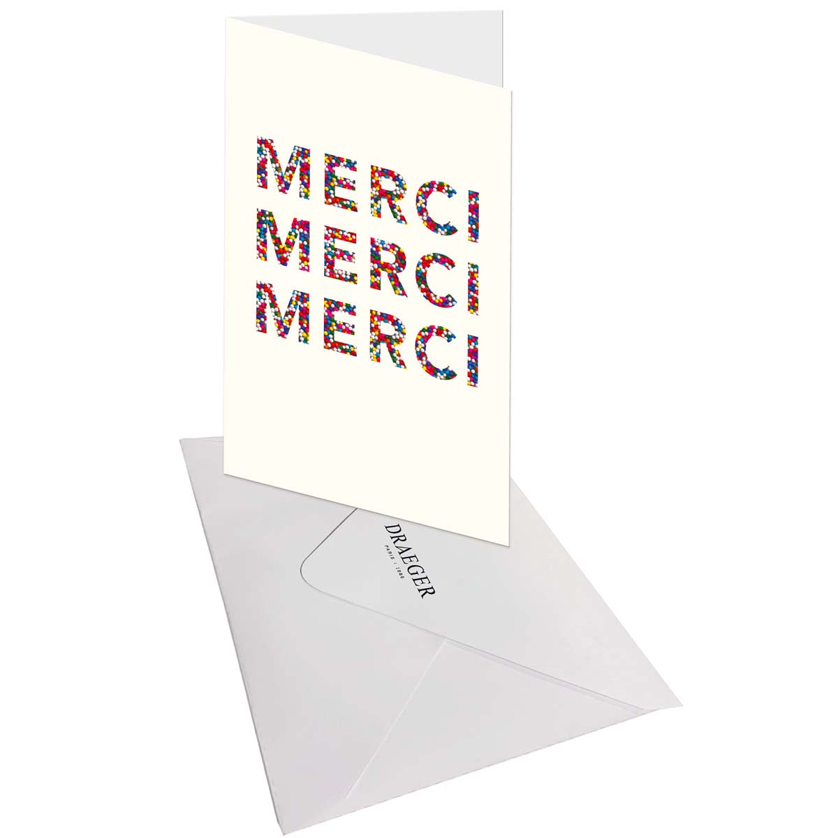 Tarjeta de agradecimiento multicolor