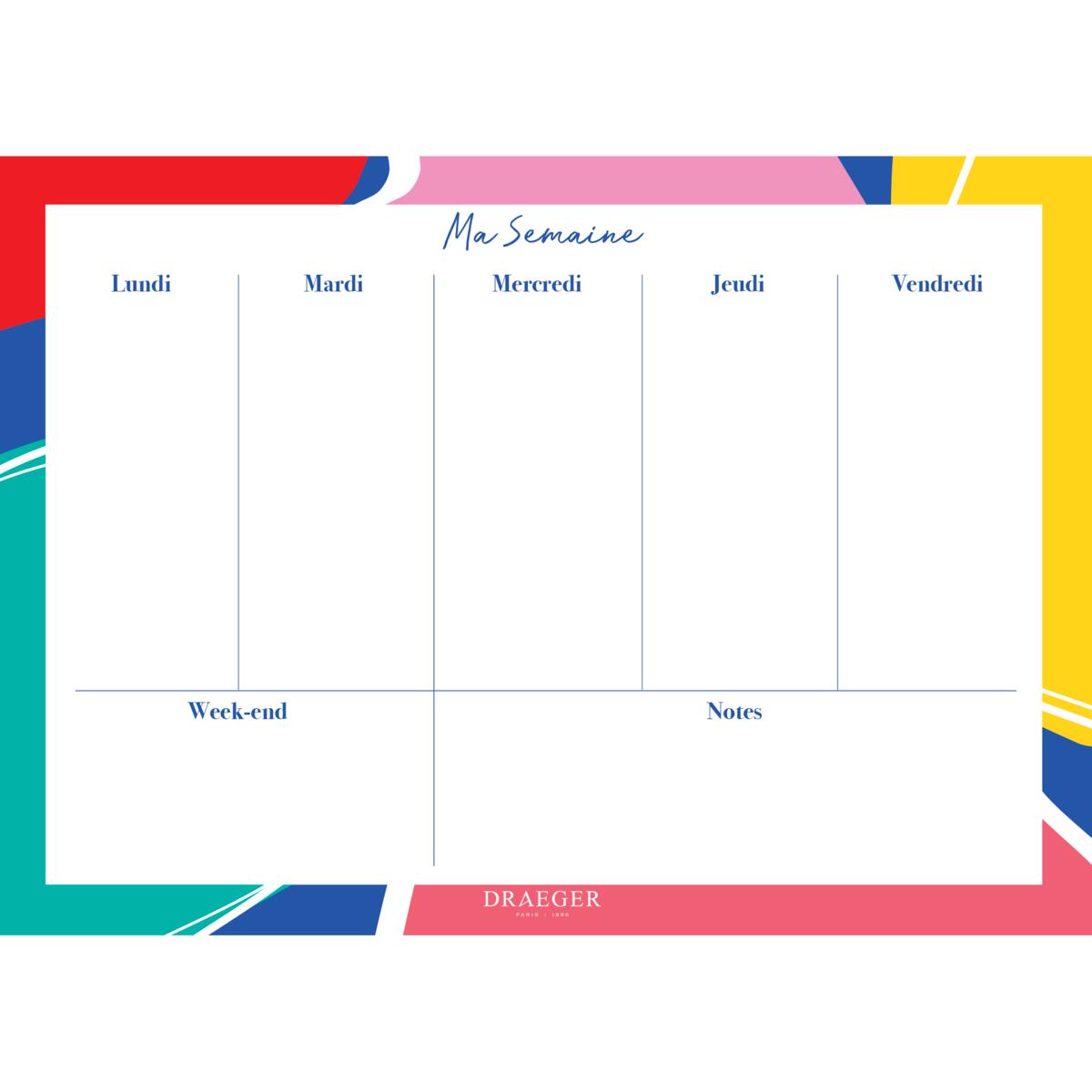 Planificador semanal perpetuo - 52 hojas desmontables