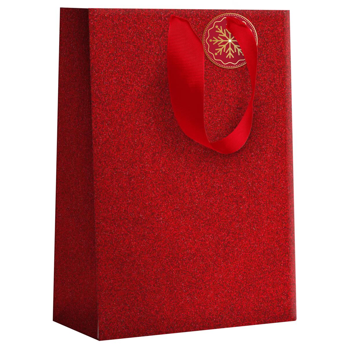 Sac cadeau noël grand format Paillettes Rouges 2