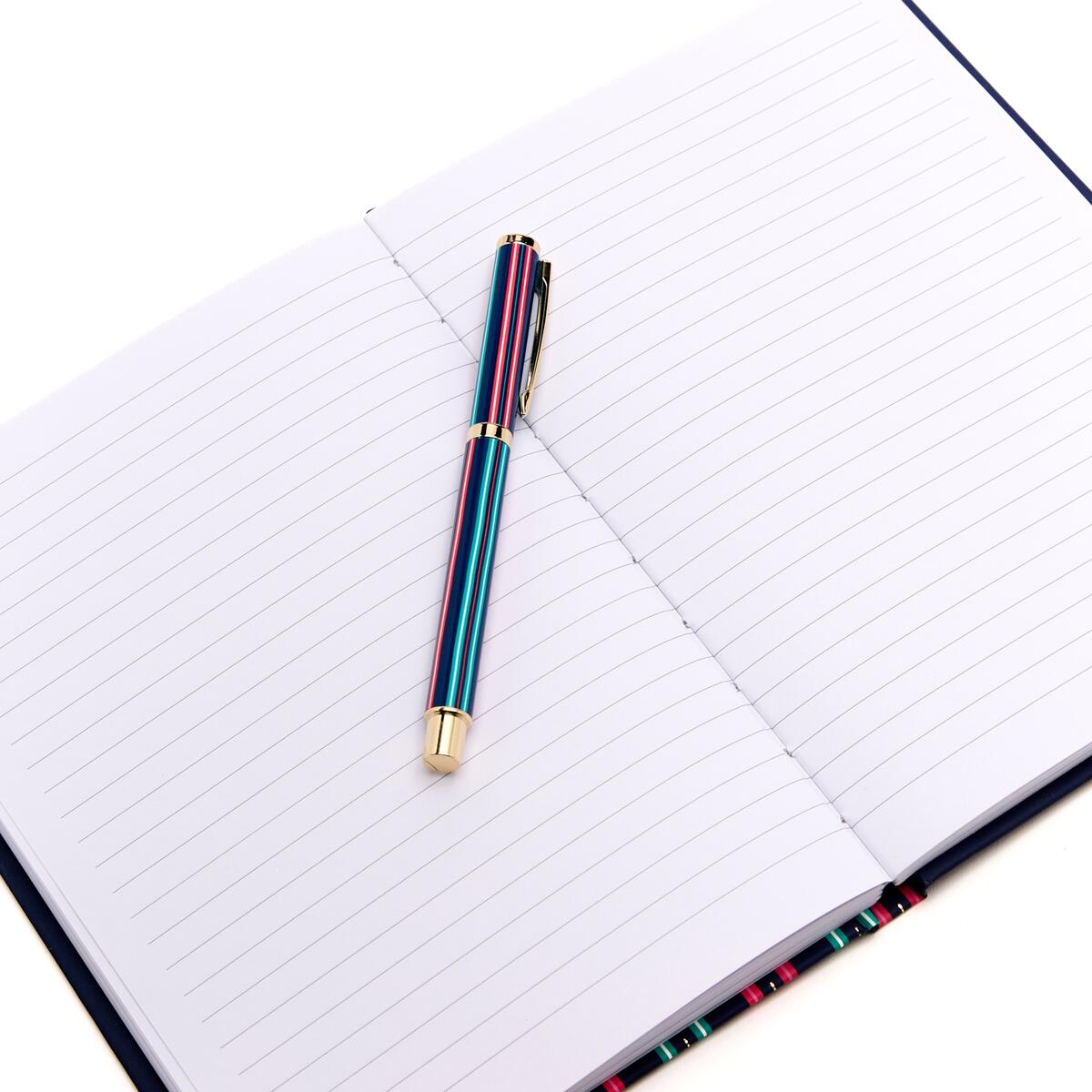 Carnet de Notes A5 Rayures bleu 3