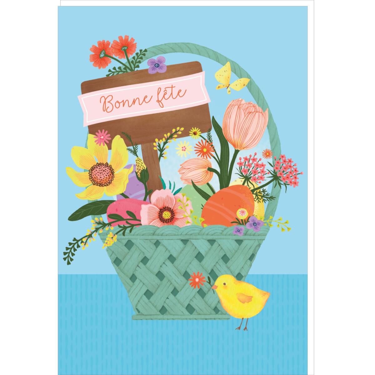 Tarjeta de Pascua - pollito suave